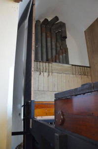 The Choir box being reassembled