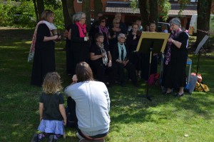 Listening to SMSG hand bells at Medieval Fair