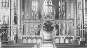 Interior of St Giles Church, Stony Stratford 1902 (after the organ was enlarged) (photo 4)
