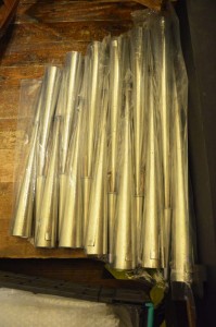 Waldhorn pipes in plastic protection prior to installation in the Willis