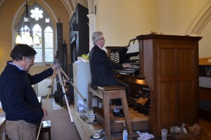 Geoff filming John Neal in October 2015 for the video