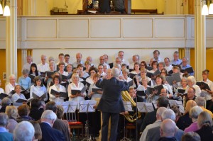 Bill conducting 'Hymn to St Magnus'