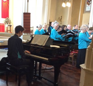 Jacob at the piano for The Orphean Singers