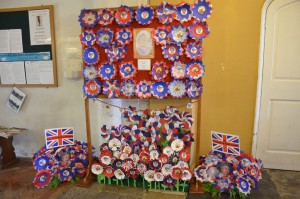 Paper flowers by SMSG school children