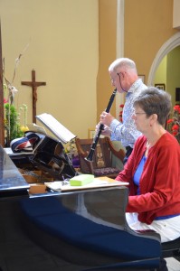 Shirley and David played piano and clarinet