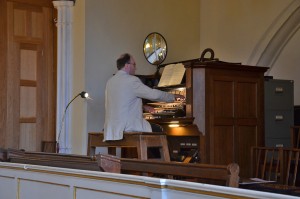 William plays the Willis organ