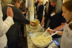 Serving popcorn