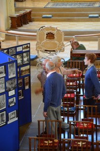 Discussing the history exhibition