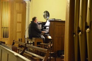 Roger at the Willis console