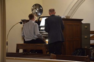 Stephen playing the pedals