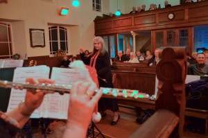 View of the audience from the band