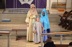 Joseph, Mary and Donkey set off for Bethlehem