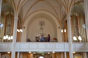Jonathan plays the organ on the First Friday