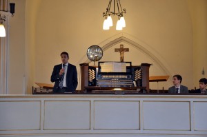 Jonathan welcomes everyone to the Organ Festival