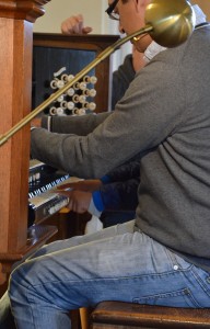 First try of playing the organ
