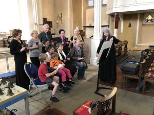 Trying handbell ringing during StonyLive