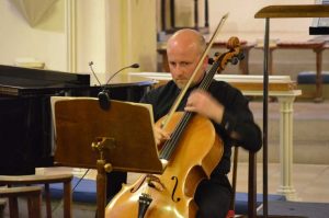 James Jarvis playing his Rex England cello