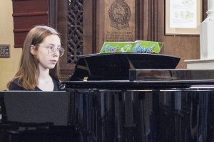 Rosie at the piano