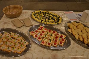 Canapes during the interval