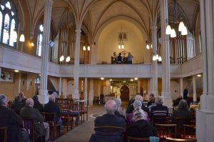 Attentive audience for Philip Bricher
