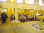 Audience enjoying their refreshments