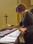 Caz warming up the Marimba