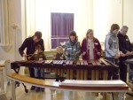Even the very young enjoyed playing the Marimba
