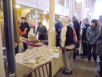 Queue for the refreshments at break time