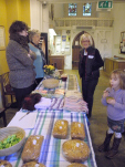 Marian & Sylvia with Piano Key raffle & cakes